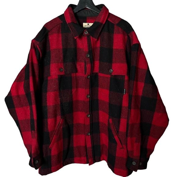 Woolrich Wool Plaid Coat Mens XXL - Picture 1 of 3